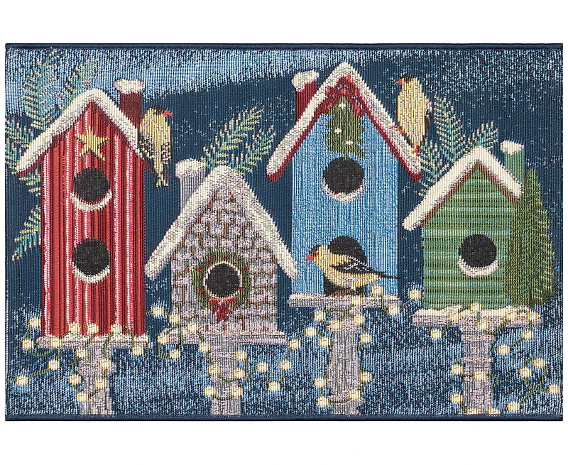 Liora Manne' Esencia Birdhouse Holiday 2'x2'10" Area Rug