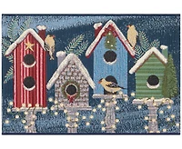 Liora Manne' Esencia Birdhouse Holiday 2'x2'10" Area Rug