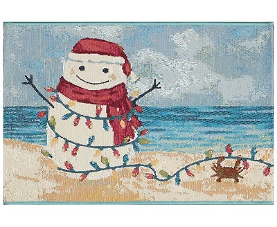 Liora Manne' Esencia Beach Snowman 2'x2'10" Area Rug