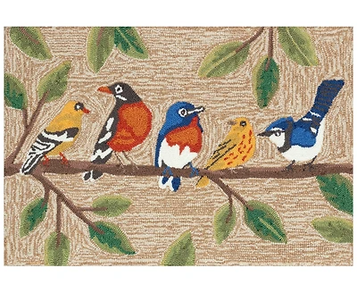 Liora Manne' Frontporch Birds on A Branch 1'8"x2'6" Area Rug