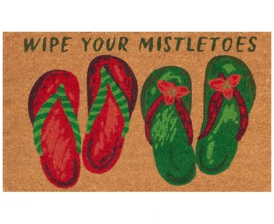 Liora Manne' Natura Wipe Your Mistletoes 1'6"x2'6" Area Rug