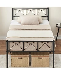 gaomon Twin Size Metal Bed Frame, Platform Bed Frame with Headboard and Footboard