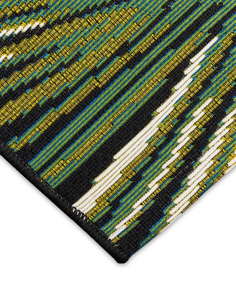 Liora Manne' Marina Palm Border 1'11"x7'6" Runner Area Rug