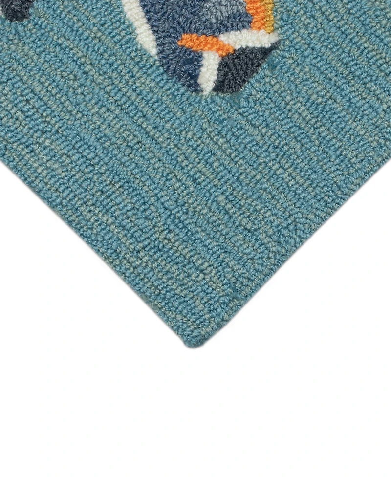 Liora Manne' Frontporch Turtle and Fish 1'8"x2'6" Area Rug