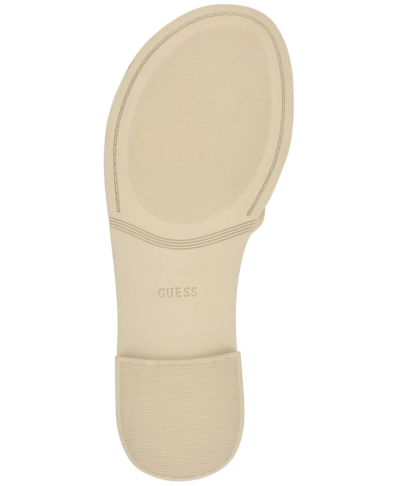 Guess Women's Elyho Logo Cutout Flat Jelly Sandals
