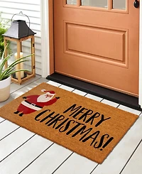 Liora Manne' Natura Merry Christmas Santa 1'6"x2'6" Area Rug