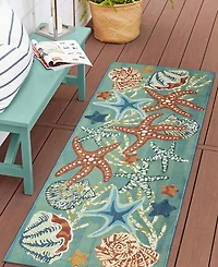 Liora Manne' Esencia Starfish Song 1'11"x4'11" Runner Area Rug
