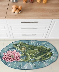 Liora Manne' Esencia Frog and Lotus 2'1"x3'3" Novelty Area Rug