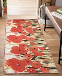 Liora Manne' Impressions Poppies 1'11"x4'11" Runner Area Rug