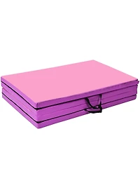 Gymax Folding Panel Gym Fitness Exercise Gymnastics Mat 4' x 10' x 2''