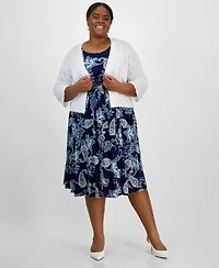 Robbie Bee Plus Half-Sleeve Sweater Shrug