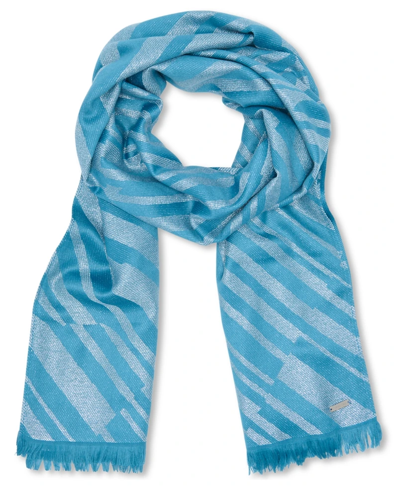 Calvin Klein Bias Geometric Metallic Scarf