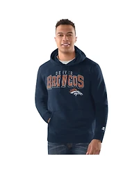 Starter Men's Navy Denver Broncos Vintage Pullover Hoodie