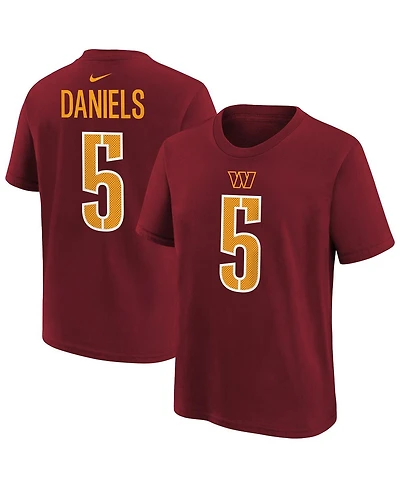 Nike Toddler Jayden Daniels Burgundy Washington Commanders Player Name Number T-Shirt