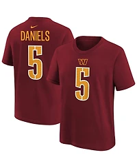 Nike Toddler Jayden Daniels Burgundy Washington Commanders Player Name Number T-Shirt