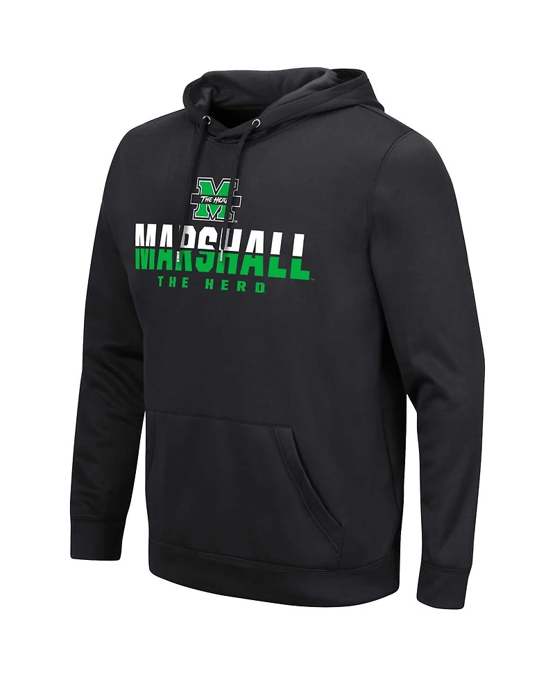 Colosseum Men's Black Marshall Thundering Herd Lantern Pullover Hoodie