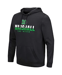 Colosseum Men's Black Marshall Thundering Herd Lantern Pullover Hoodie