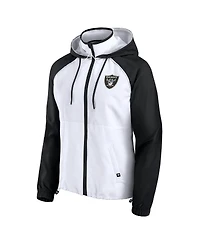 Fanatics Women's White Las Vegas Raiders Full-Zip Anorak Hoodie Jacket