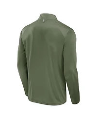 Fanatics Men's Olive Kentucky Wildcats Oht Military Appreciation Defender Quarter-Zip Jacket