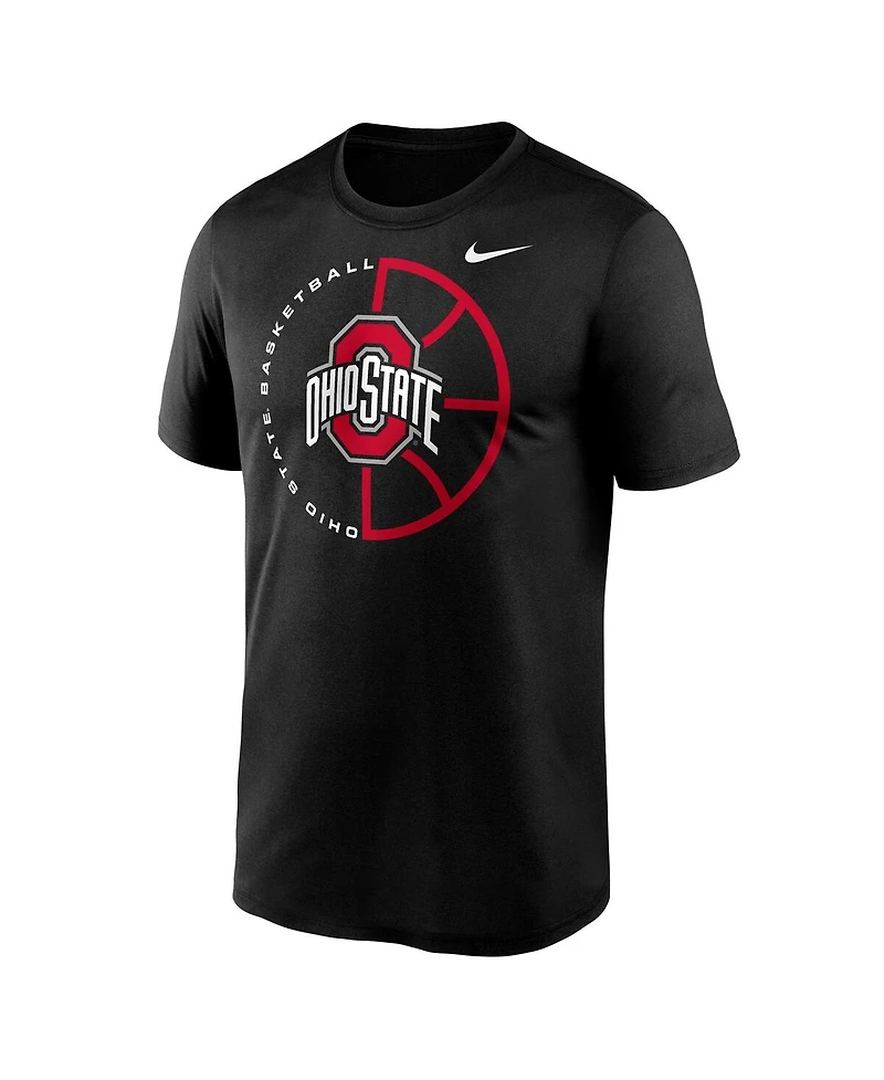 Nike Men's Black Ohio State Buckeyes Legend Basketball Icon Performance T-Shirt