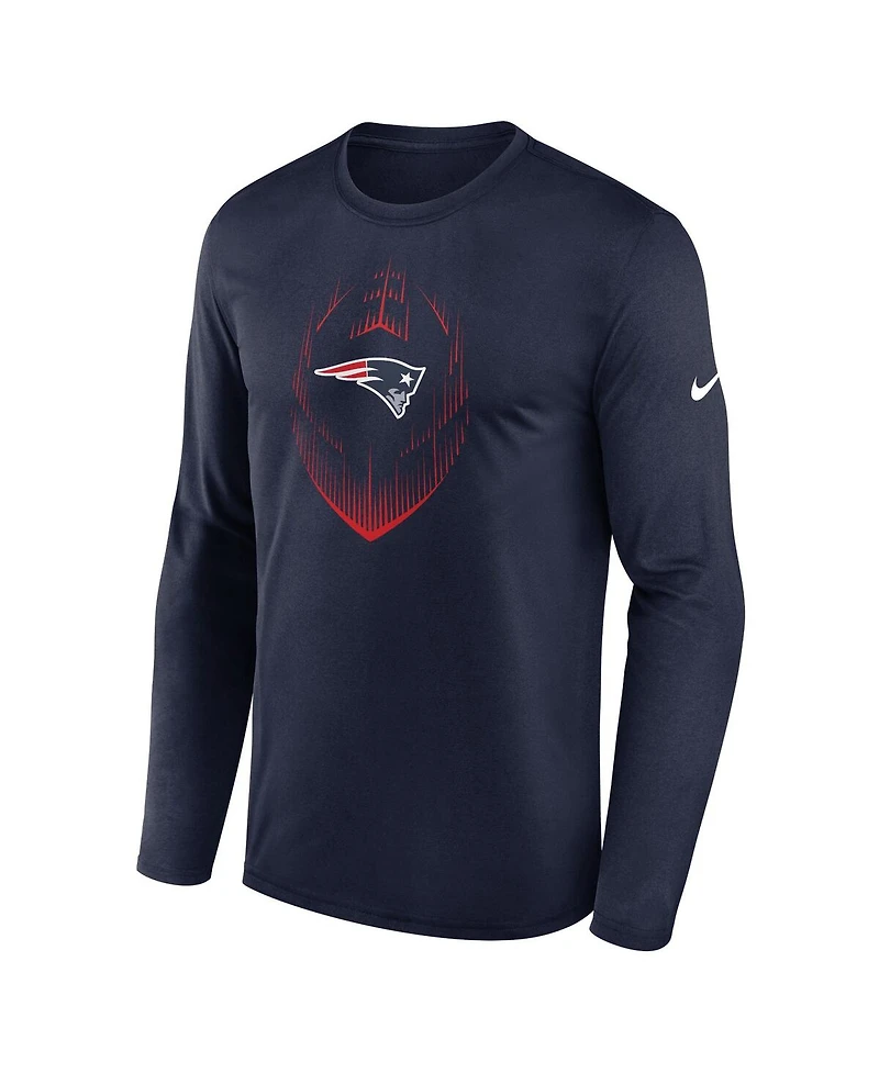 Nike Men's Navy New England Patriots Legend Icon Long Sleeve T-Shirt