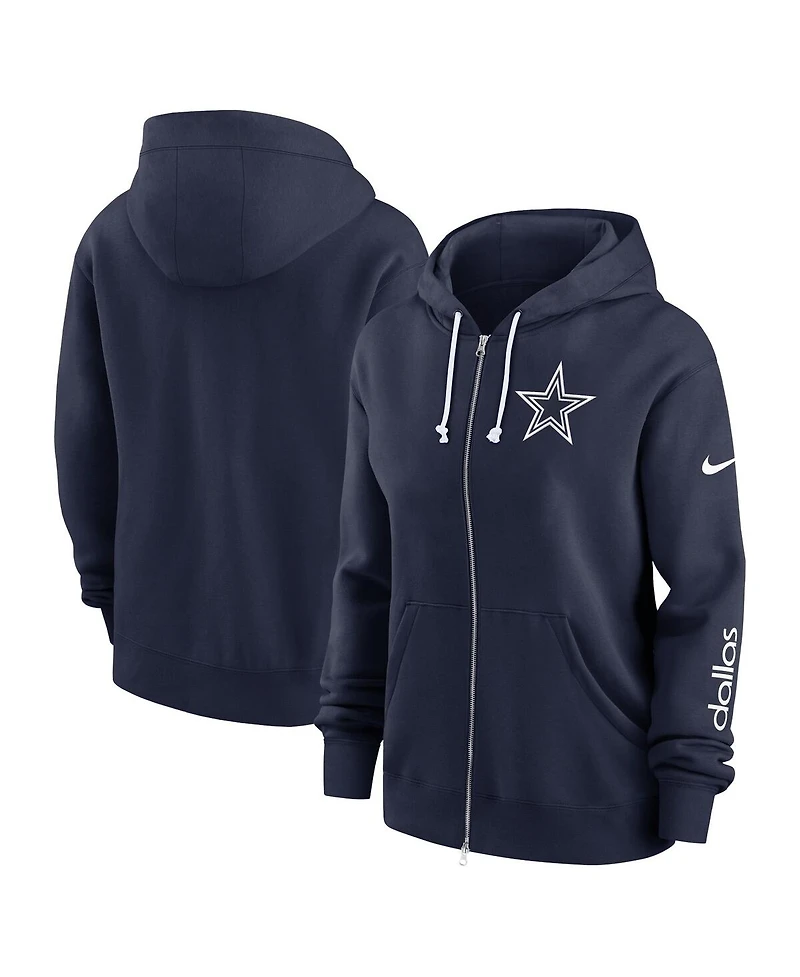 Nike Women's Navy Dallas Cowboys Plus Phoenix Full-Zip Hoodie