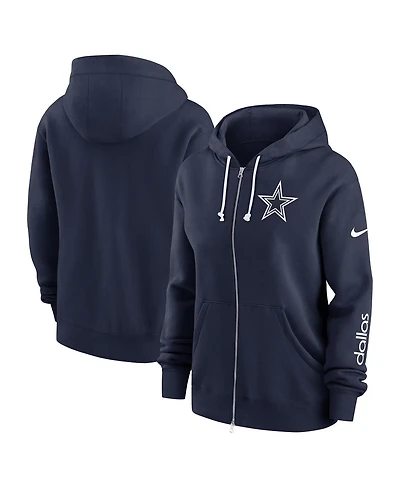 Nike Women's Navy Dallas Cowboys Plus Phoenix Full-Zip Hoodie