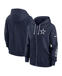 Nike Women's Navy Dallas Cowboys Plus Phoenix Full-Zip Hoodie