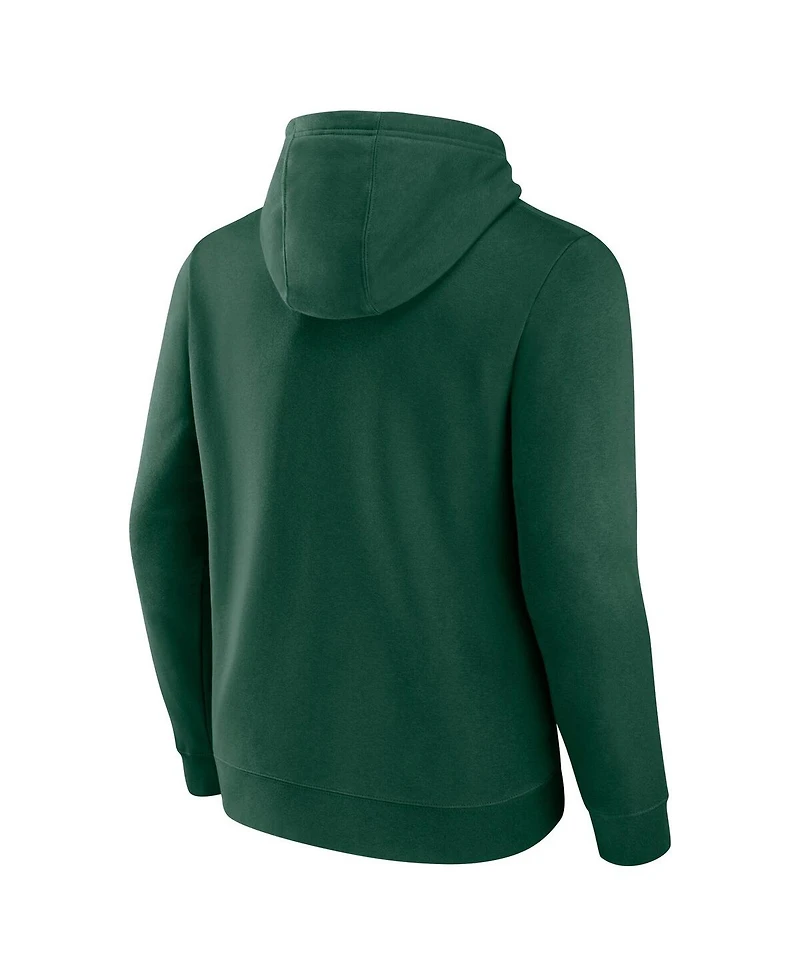 Fanatics Men's Green Miami Hurricanes Team Lockup Pullover Hoodie
