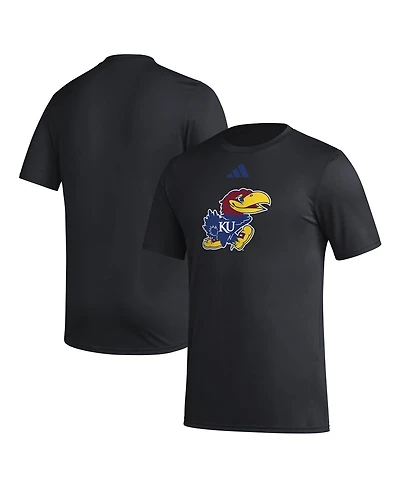 Adidas Men's Kansas Jayhawks Primary Locker Logo Pre-Game Aeroready T-Shirt
