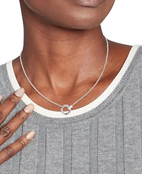Tommy Hilfiger Circle Pendant Necklace, 16" + 2" extender