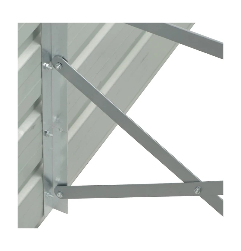 Garden Raised Bed Galvanized Steel 50.8"x50.8"x30.3" Gray