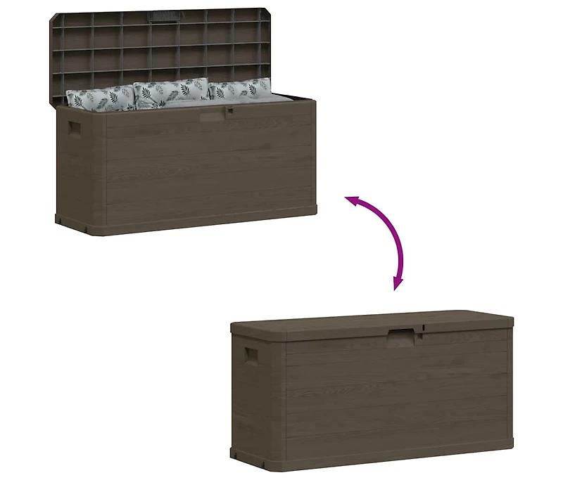 Patio Storage Box 74 gal Brown