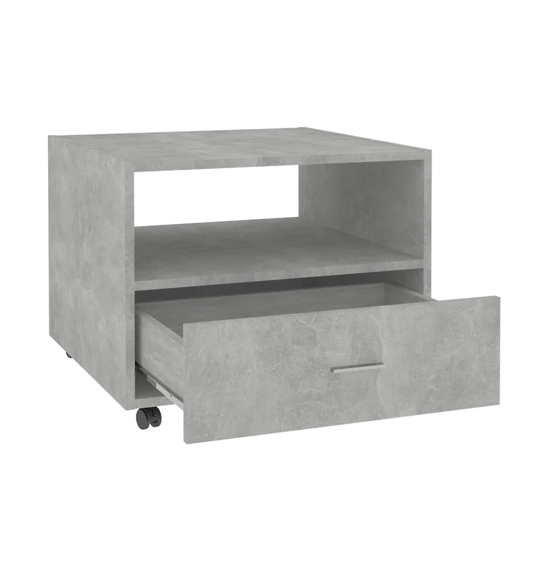 Coffee Table Concrete Gray 21.7"x21.7"x15.7" Engineered Wood