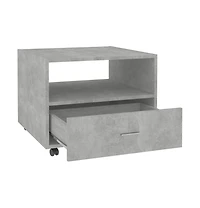 Coffee Table Concrete Gray 21.7"x21.7"x15.7" Engineered Wood