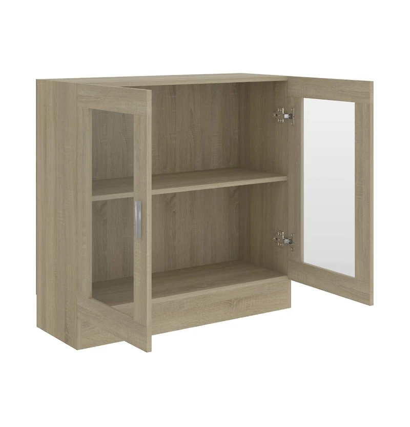 Vitrine Cabinet Sonoma Oak 32.5"x12"x31.5" Engineered Wood