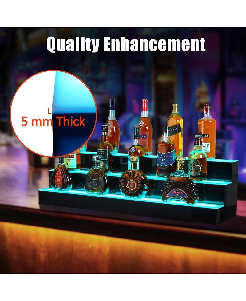 gaomon 40-Inch Acrylic Led Wine Cabinet - Remote Control, App-Controlled Display, Modern Design, Home Bar Accessory, and Party Wine Display