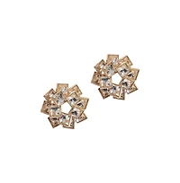 Crystal Spiral Stud Earrings
