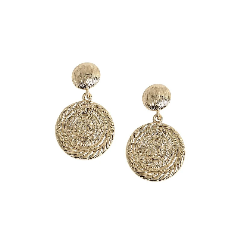 Textured Royal Drop Earrings