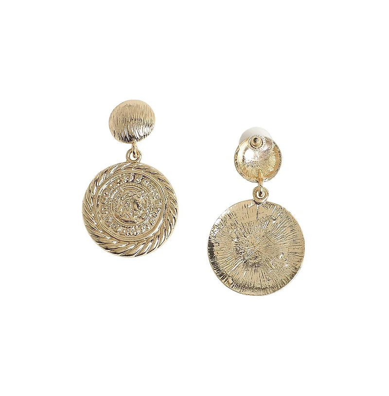Textured Royal Drop Earrings