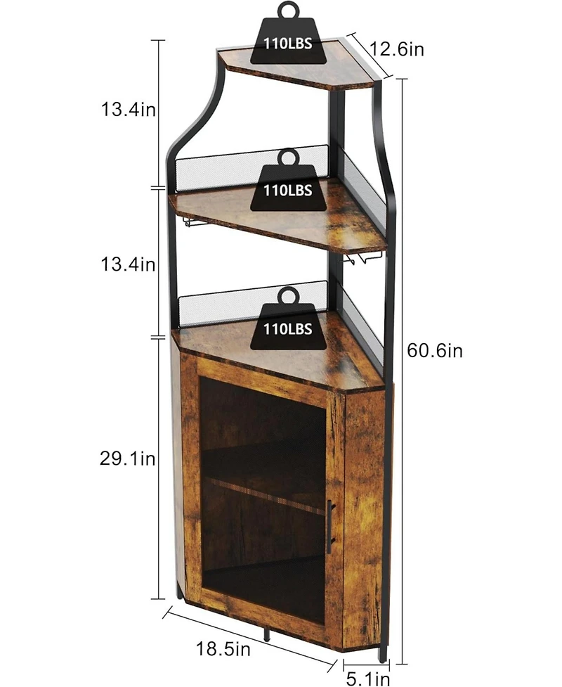 gaomon Corner Bar Cabinet
