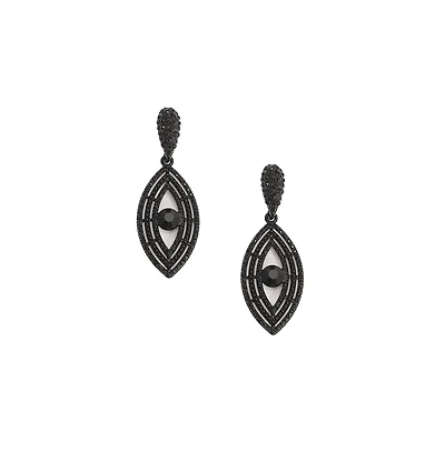 Crystal Hanging Eye Drop Earrings