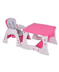 Costway 3 in 1 Baby High Chair Convertible Play Table Seat