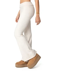 Edikted Womens Plush Flared Pants