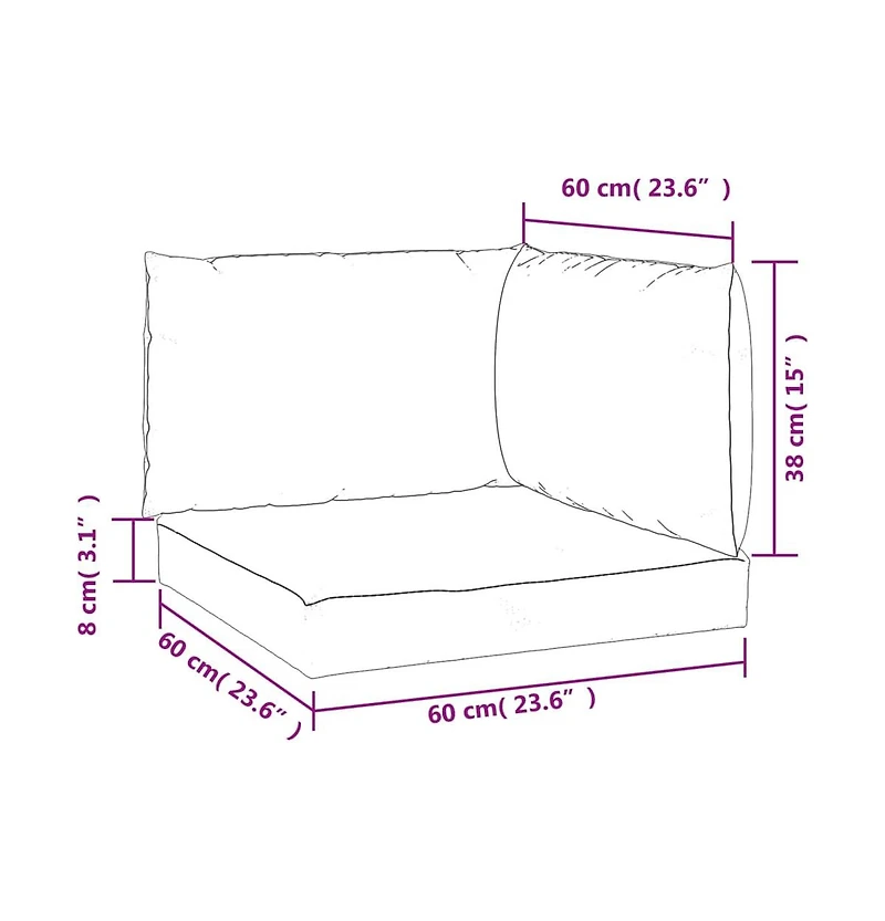 Pallet Cushions 3 pcs Green Oxford Fabric