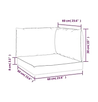 Pallet Cushions 3 pcs Green Oxford Fabric