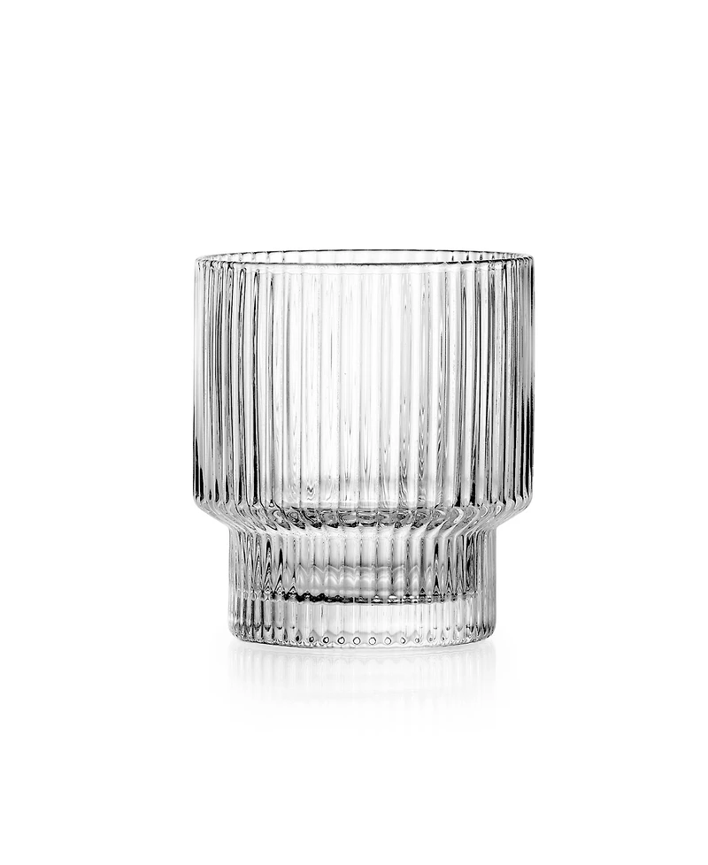 Godinger Sullivan Street Fluted Double Old Fashioned Glasses, Set of 4