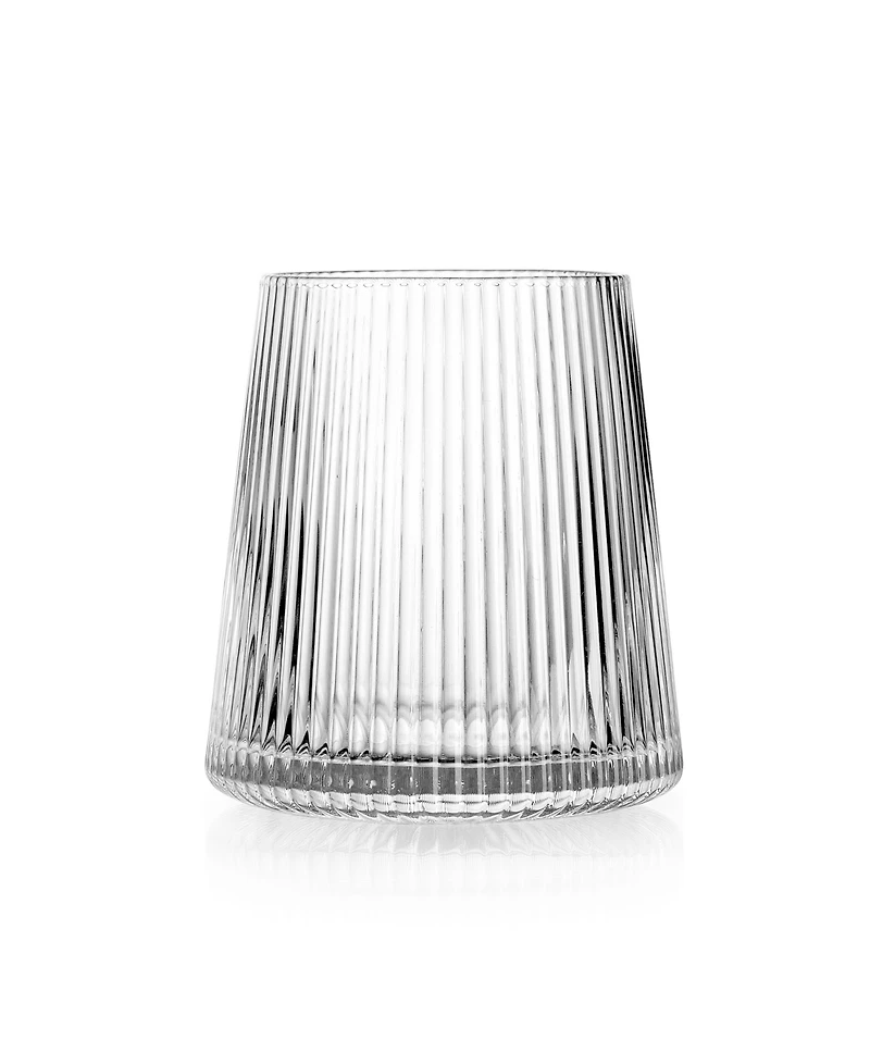 Godinger Sullivan Street Fluted Stemless Wine Glasses, Set of 4