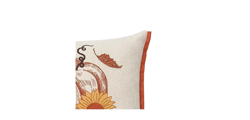 C&F Home 13" x 18" Harvest Time Pumpkin Embellished Fall Throw Pillow