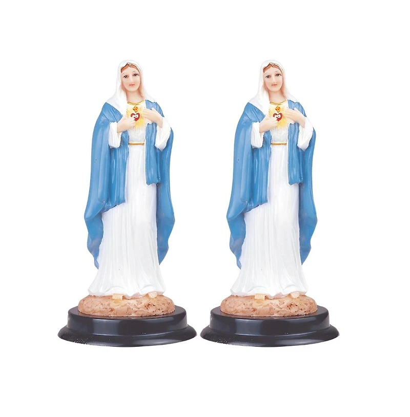 Fc Design "2-pc Set" 5"H Sacred Heart of Maria Statue Holy Figurine Statue Ornament Home Room Office Decor and Perfect Ideas for Housewarming, Holiday